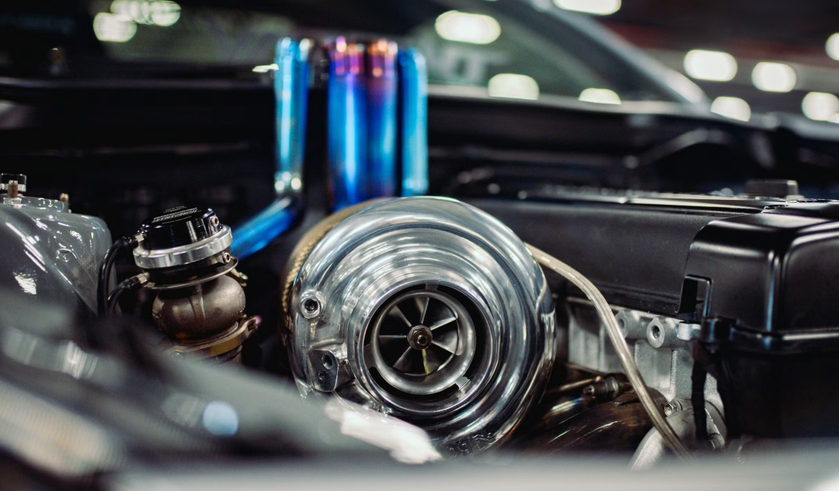 Turbocharger installed on engine